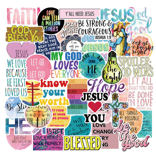 Faith Quotes Trolley Box Stickers