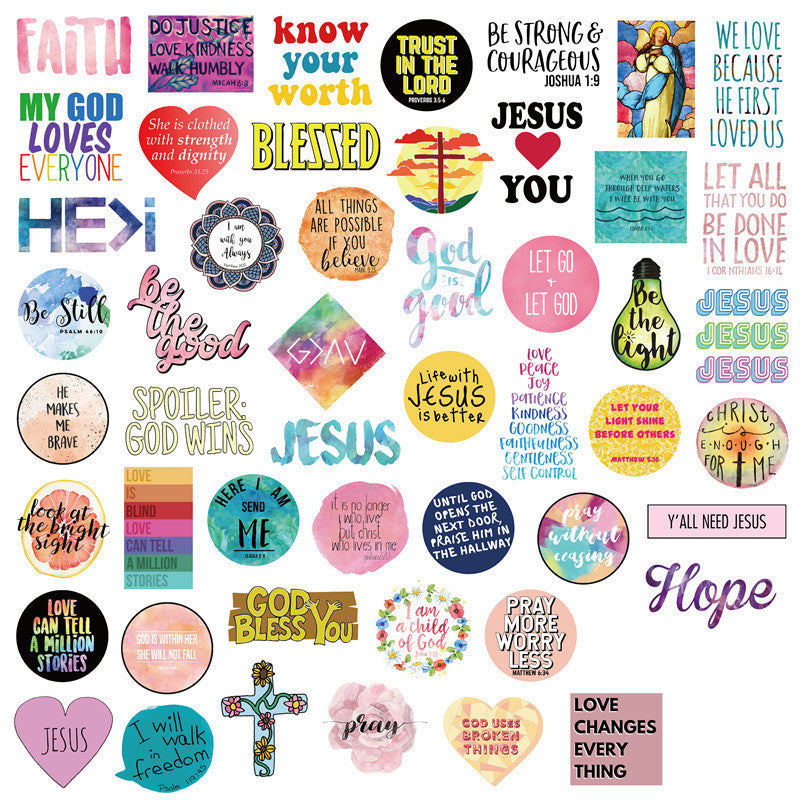 Faith Quotes Trolley Box Stickers