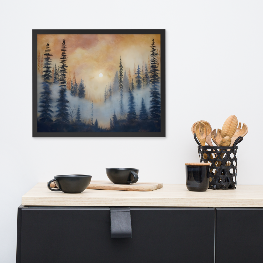 "Still HE Leads Me" Acrylic Painting Scripture Inspired Psalm 23 Home Decor on a Framed Poster