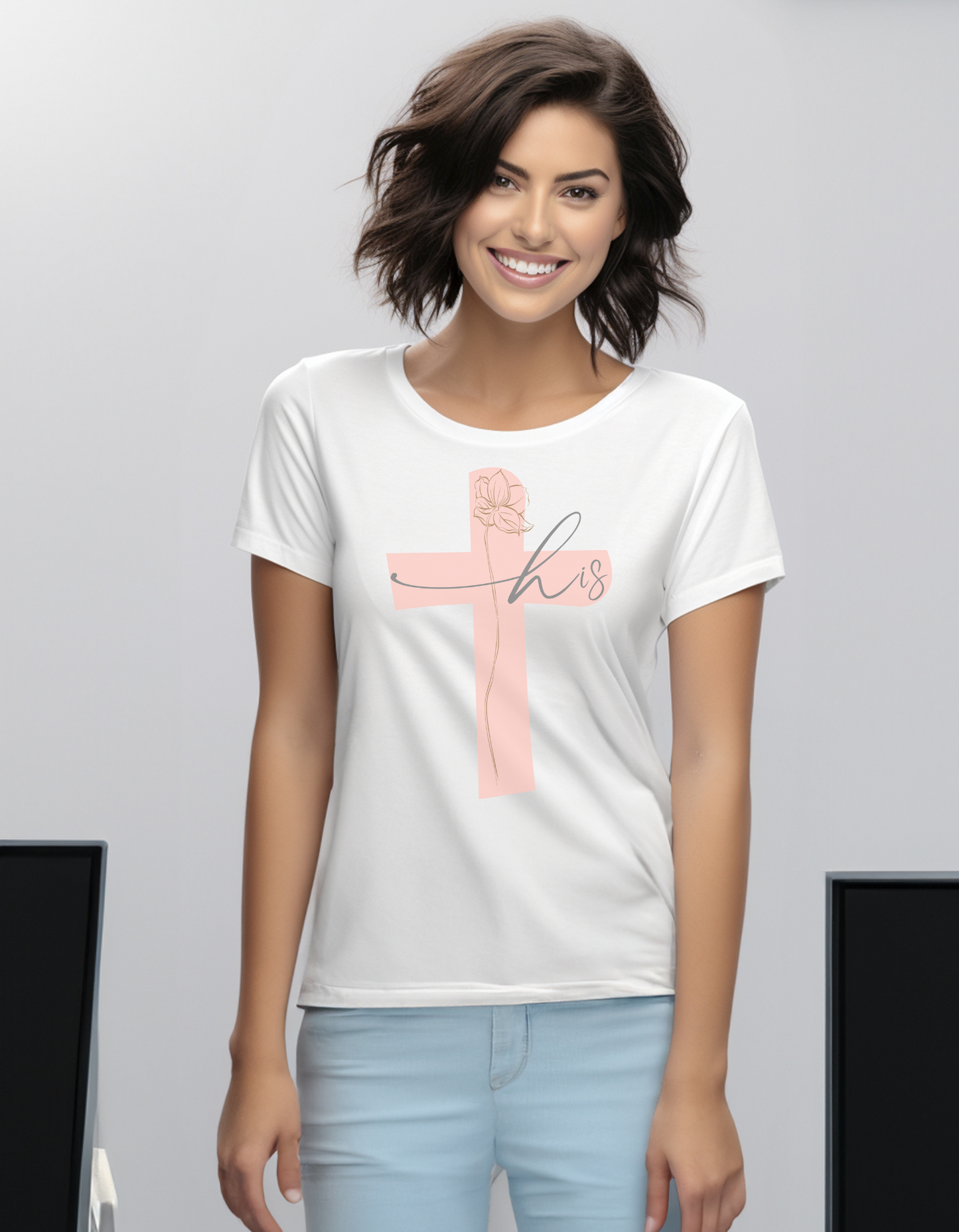 "HIS" Collection - His Identity Secured - Christian Women Classic T-Shirt