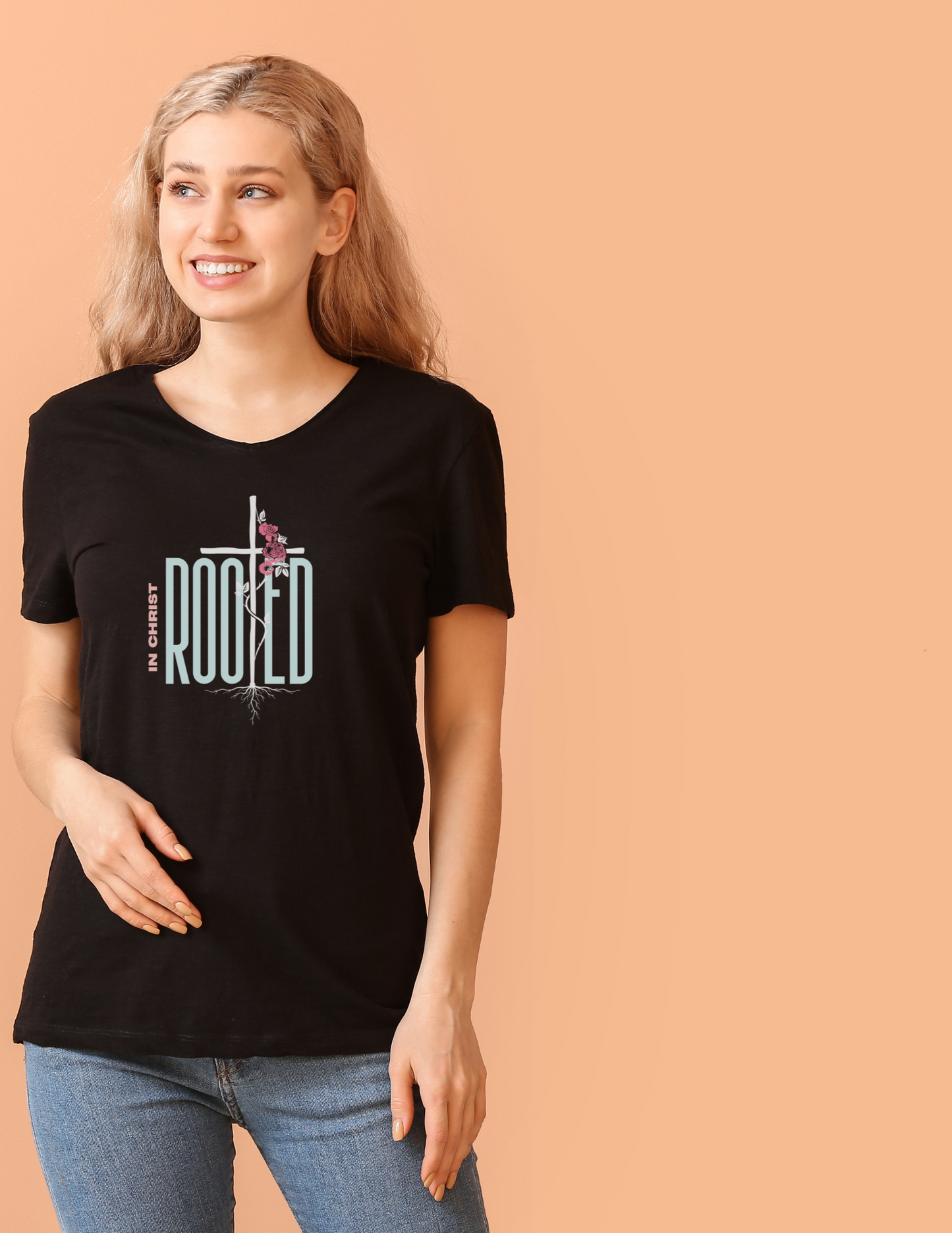 Rooted In Christ Christian Women of Faith T-Shirt