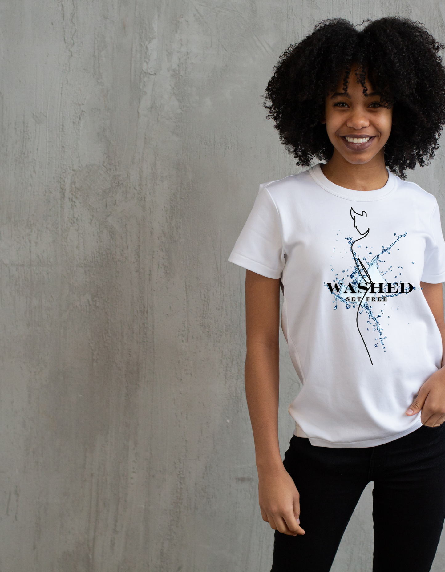 "Washed.Set Free" Christian T-Shirt for Women's Faith Tee