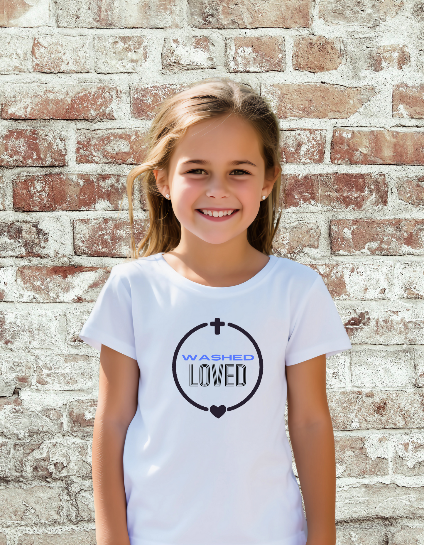 Washed. Loved. – Christian Youth Tee for Girls | Identity in Christ