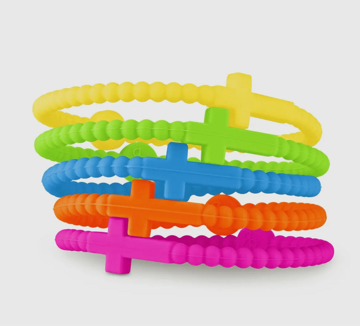 Silicone Cross Bracelet  (Vibrant)