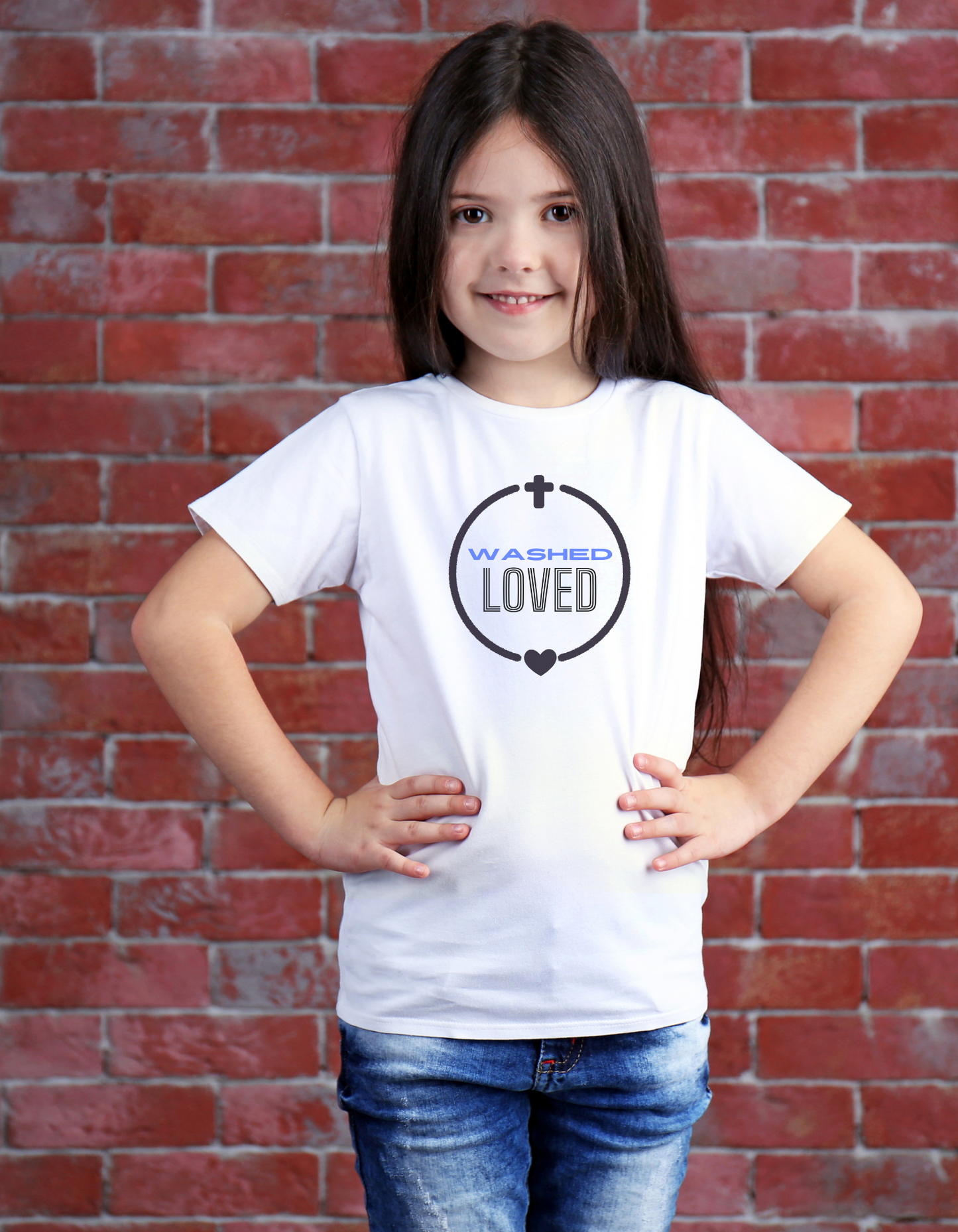 Washed. Loved. – Christian Youth Tee for Girls | Identity in Christ