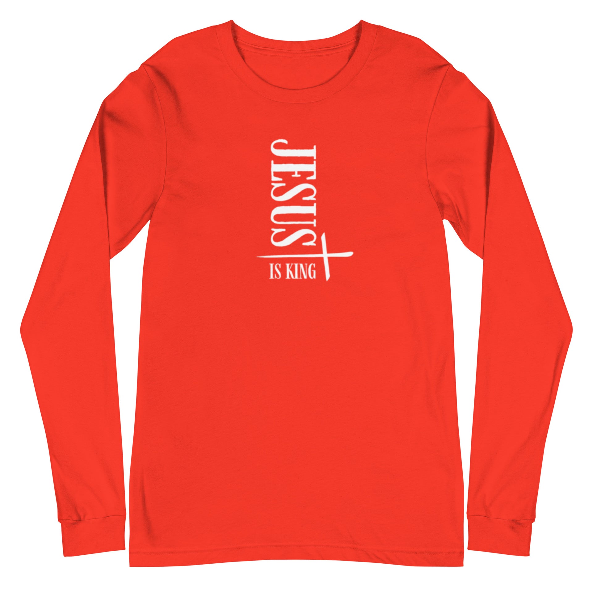 Jesus Is King You&Me Fit Long Sleeve Tee Poppy XS
